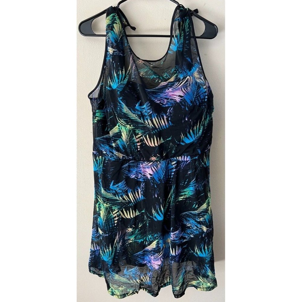 Torrid Swim Dress Size 3 Palms Forest 